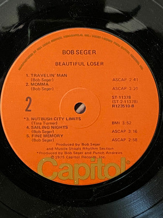 Bob Seger : Beautiful Loser (LP, Album, Club)