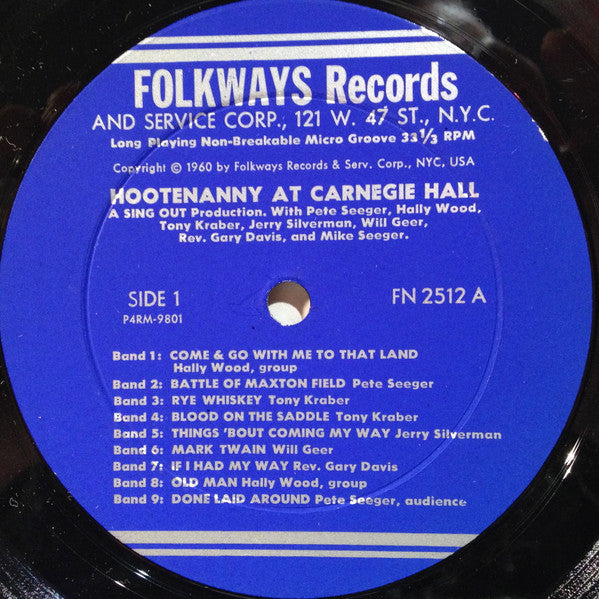 Various : Hootenanny At Carnegie Hall (LP, Album, RE, 121)