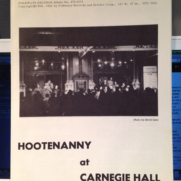 Various : Hootenanny At Carnegie Hall (LP, Album, RE, 121)