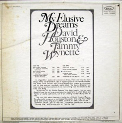David Houston & Tammy Wynette : My Elusive Dreams (LP, Album)