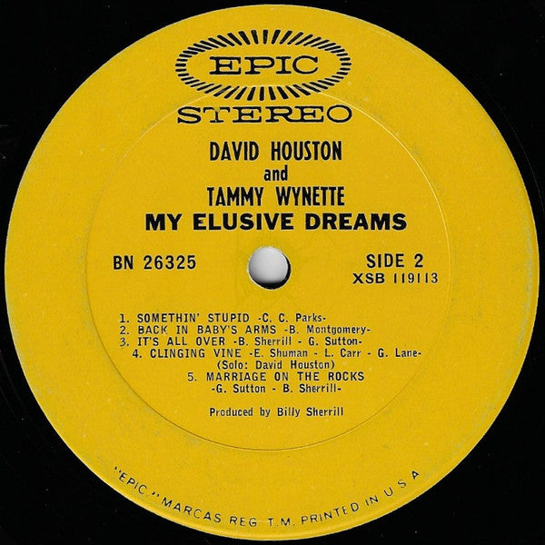 David Houston & Tammy Wynette : My Elusive Dreams (LP, Album)