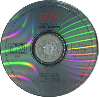 Keith Jarrett : The Köln Concert (CD, Album, RE)