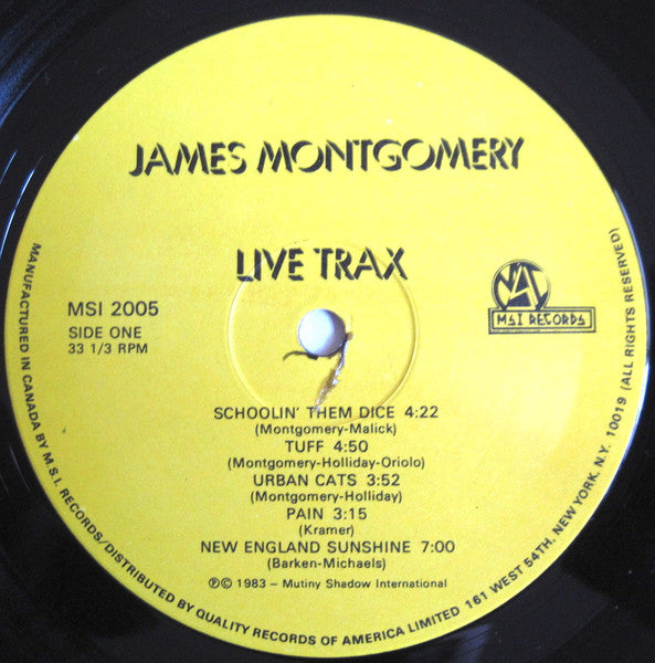 James Montgomery : Live Trax (LP)