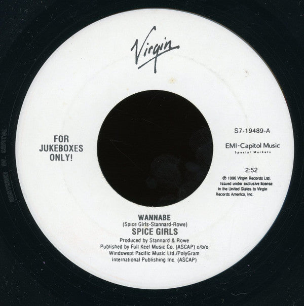 Spice Girls : Wannabe (7", Single, Jukebox)