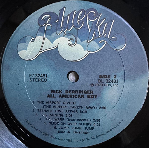Rick Derringer : All American Boy (LP, Album, RE, Pit)