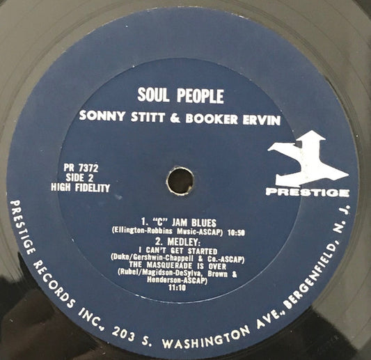 Sonny Stitt With Booker Ervin & Don Patterson : Soul People (LP, Album, Mono)