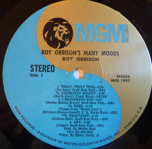 Roy Orbison : Roy Orbison's Many Moods (LP, Album)