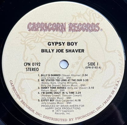 Billy Joe Shaver : Gypsy Boy (LP, Album, Pit)