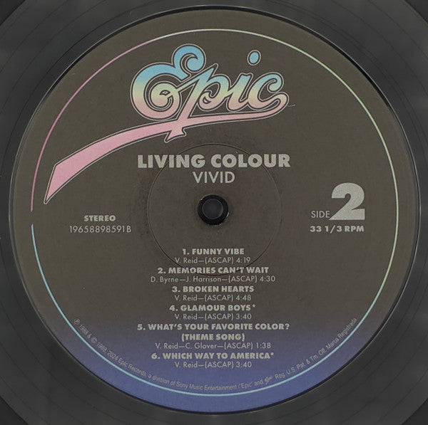 Living Colour : Vivid (LP, Album, RE)
