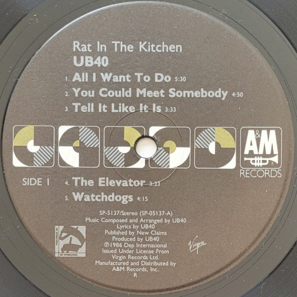 UB40 : Rat In The Kitchen (LP, Album, Ind)