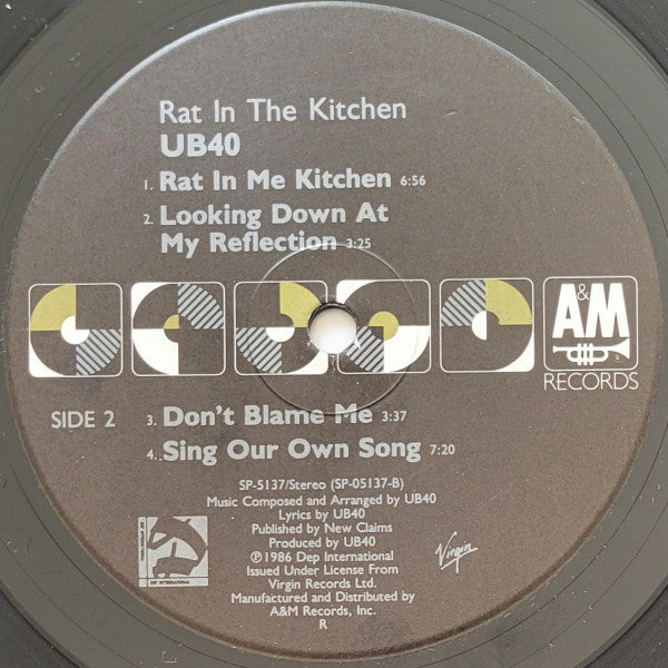 UB40 : Rat In The Kitchen (LP, Album, Ind)