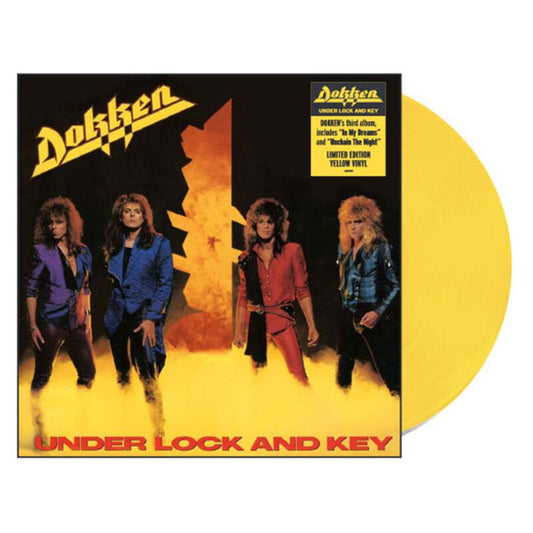 Dokken : Under Lock And Key (LP, Album, Ltd, RE, Yel)