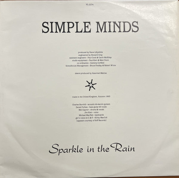 Simple Minds : Sparkle In The Rain (LP, Album)