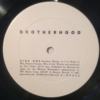 New Order : Brotherhood (LP, Album, Spe)