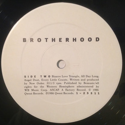 New Order : Brotherhood (LP, Album, Spe)