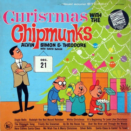Alvin, Simon And Theodore With David Seville : Christmas With The Chipmunks (LP, Album, RE)