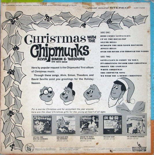 Alvin, Simon And Theodore With David Seville : Christmas With The Chipmunks (LP, Album, RE)