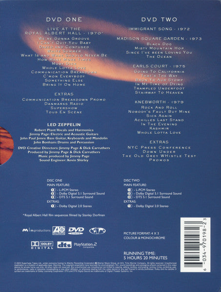 Led Zeppelin : DVD (2xDVD-V, Multichannel, NTSC, Son)