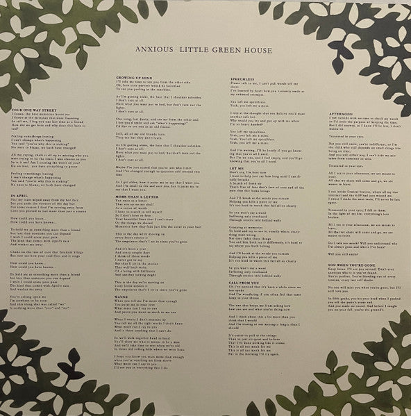 Anxious (9) : Little Green House (LP, Album, Ltd, Pin)