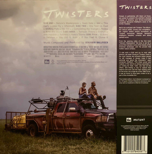 Benjamin Wallfisch : Twisters (Original Motion Picture Soundtrack) (2xLP, Album, Ltd, Cle)