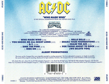 AC/DC : Who Made Who (CD, Album, Comp, RE)
