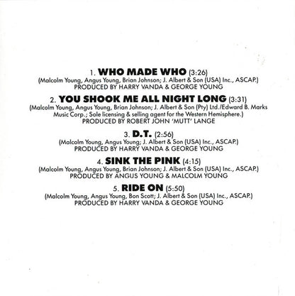 AC/DC : Who Made Who (CD, Album, Comp, RE)