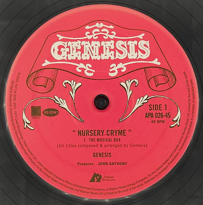 Genesis : Nursery Cryme (2x12", Album, Ltd, Num, RE, Gat)