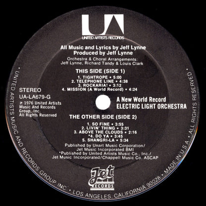 Electric Light Orchestra : A New World Record (LP, Album, Ter)