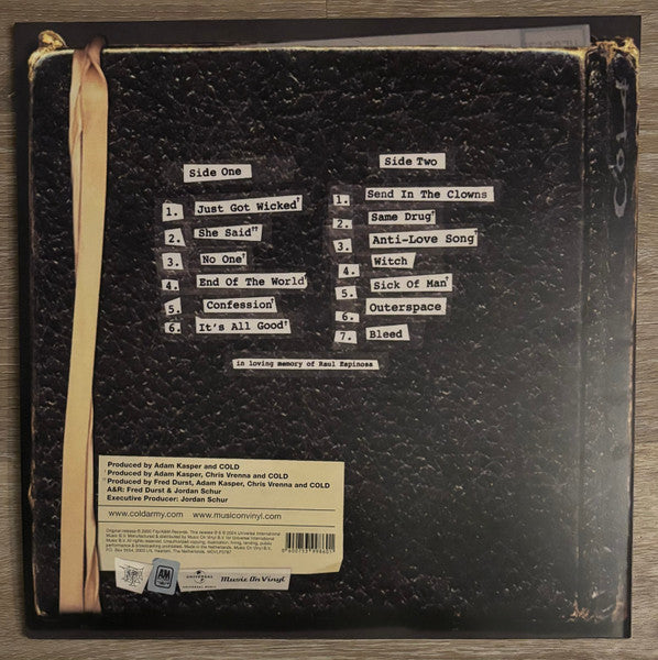 Cold (4) : 13 Ways To Bleed On Stage (LP, Album, RE)