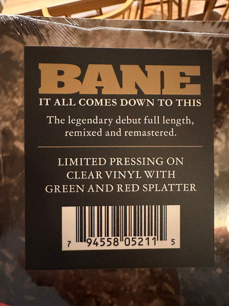 Bane (2) : It All Comes Down To This (LP, Album, RE, RM, Cle)