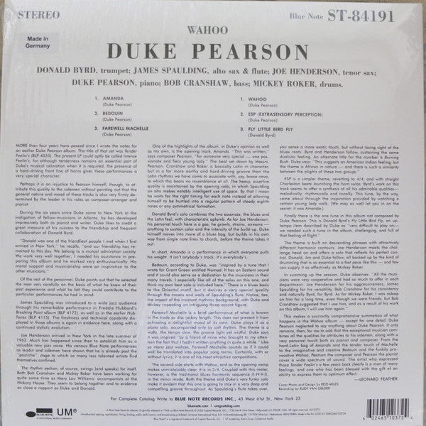 Duke Pearson : Wahoo! (LP, Album, RE, 180)