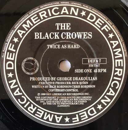 The Black Crowes : Twice As Hard (7", Single)