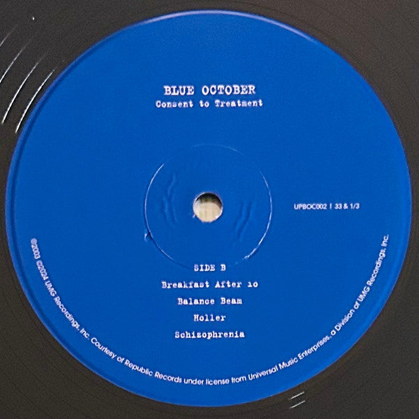 Blue October (2) : Consent To Treatment (2xLP, Album, Cle)