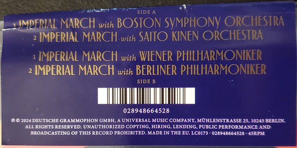 John Williams (4) : In Concert Imperial March (12", Shape, Ltd, Pic)