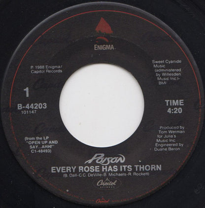 Poison (3) : Every Rose Has Its Thorn (7", Single, Spe)
