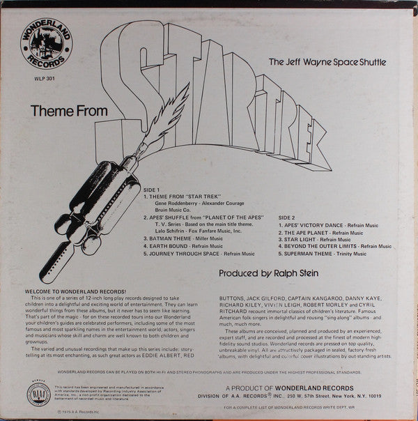 The Jeff Wayne Space Shuttle : Theme From Star Trek / Theme From "Planet Of The Apes" TV Series (Apes' Shuffle) / Batman Theme / Superman Theme (LP)