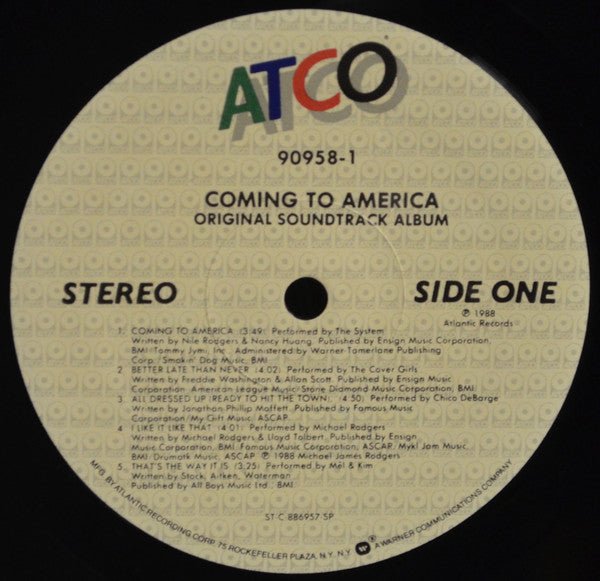 Various : Coming To America (Original Soundtrack Album) (LP, Album)