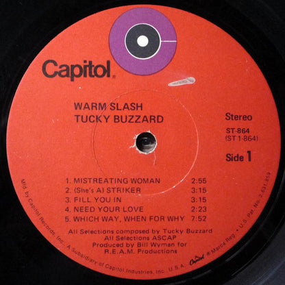 Tucky Buzzard : Warm Slash (LP, Album, RE)