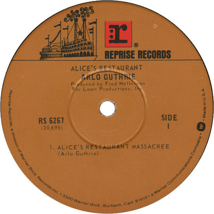 Arlo Guthrie : Alice's Restaurant (LP, Album, RE, Win)
