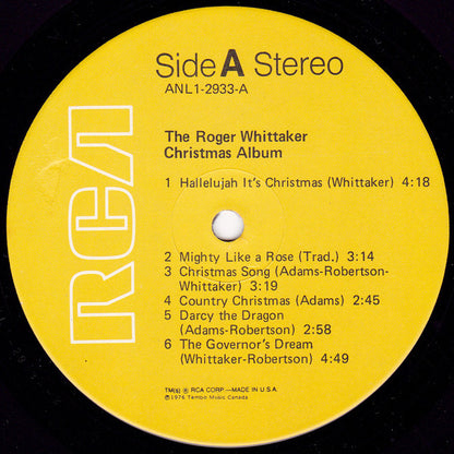 Roger Whittaker : The Roger Whittaker Christmas Album (LP, Album, Ind)