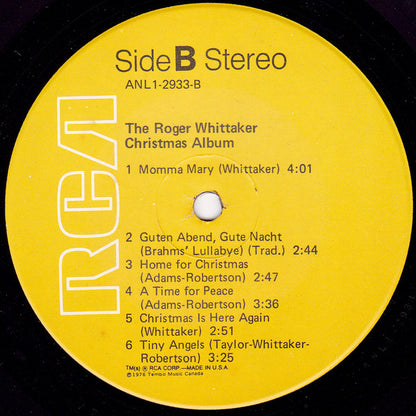 Roger Whittaker : The Roger Whittaker Christmas Album (LP, Album, Ind)