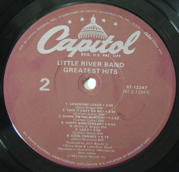 Little River Band : Greatest Hits (LP, Comp, Win)