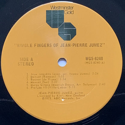 Jean Pierre Jumez* : The Nimble Fingers Of Jean Pierre Jumez (LP, Album, San)