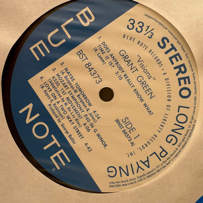 Grant Green : Visions (LP, Album, RE)