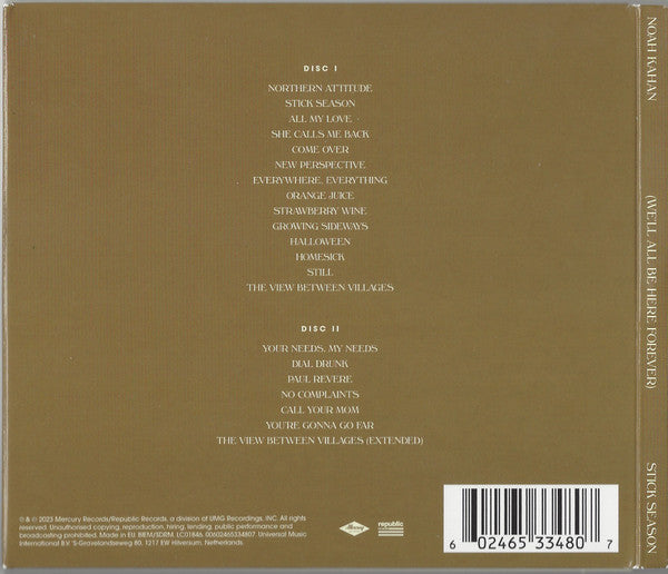 Noah Kahan : Stick Season (We'll All Be Here Forever) (2xCD, Album, Tri)