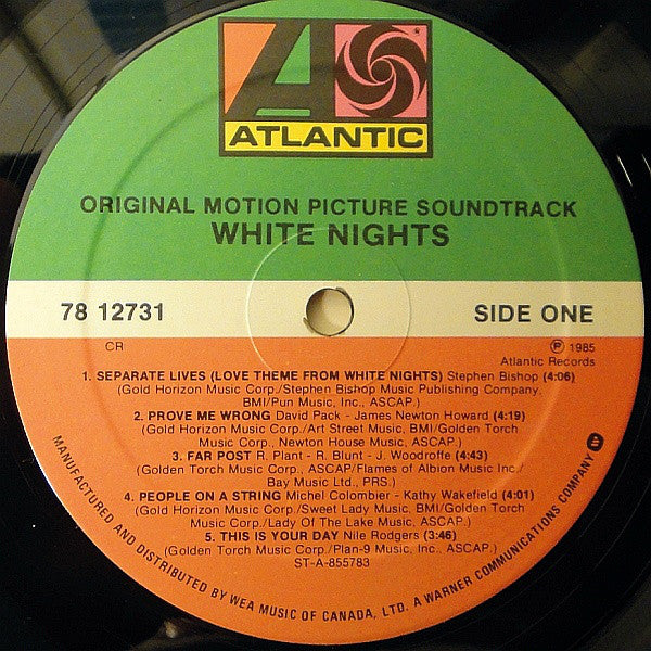 Various : White Nights (Original Motion Picture Soundtrack) (LP, Album)