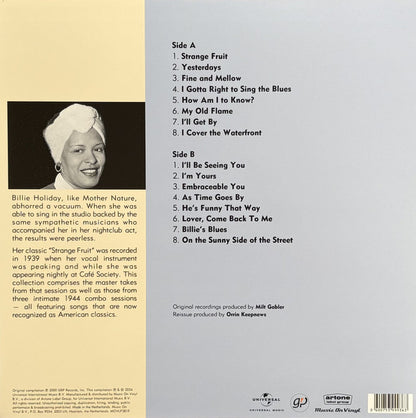 Billie Holiday : The Commodore Master Takes (LP, Comp, Mono, 180)