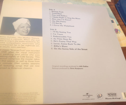 Billie Holiday : The Commodore Master Takes (LP, Comp, Mono, 180)