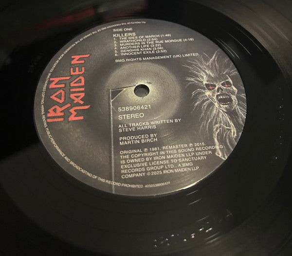Iron Maiden : Killers (LP, Album, RE, RM)