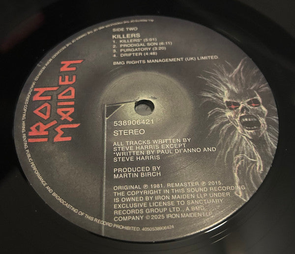 Iron Maiden : Killers (LP, Album, RE, RM)